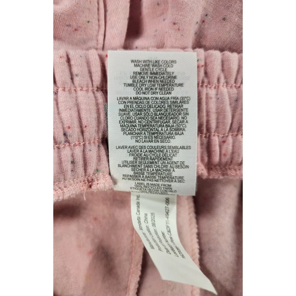 Mondetta Youth Girls 2-Piece Lounge Set Pink Speckled Hoodie & Joggers Size M 10